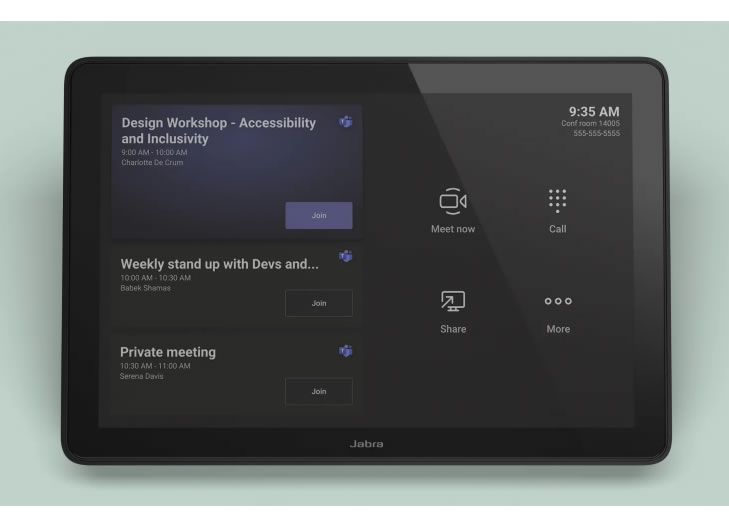 Jabra Panacast 50 videobar system display